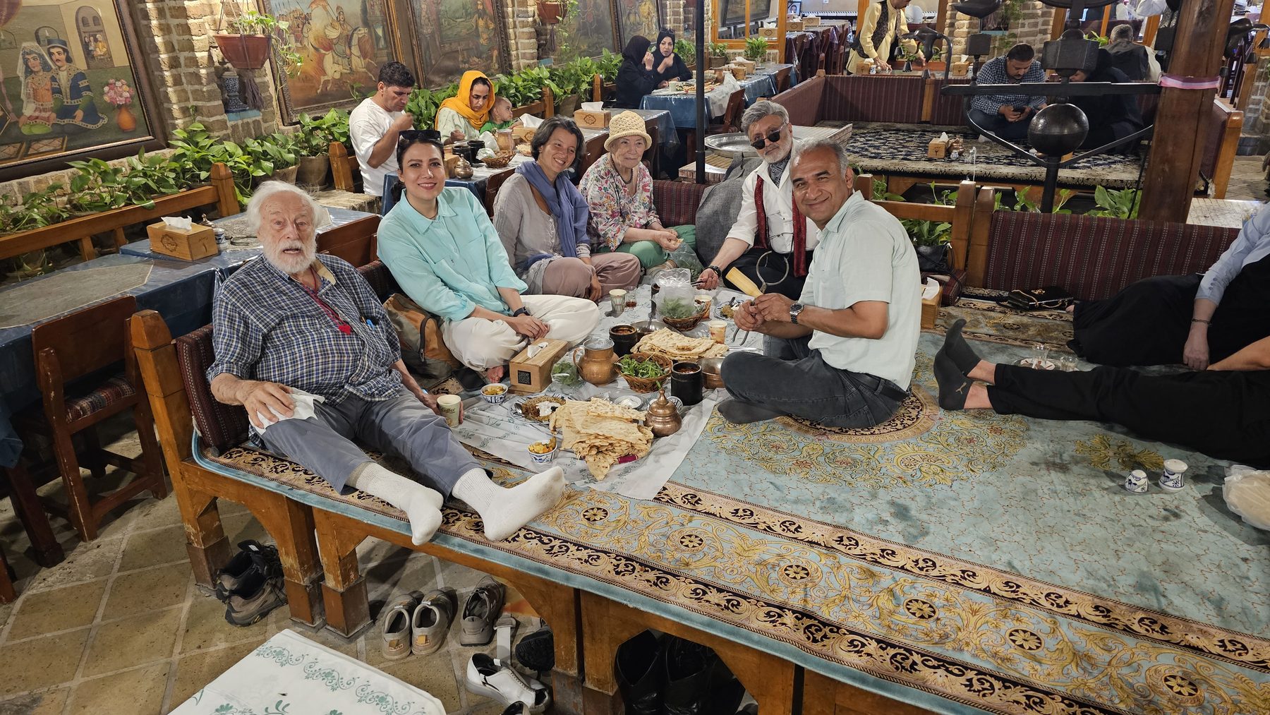 Sharing a traditional lunch in Isfahan